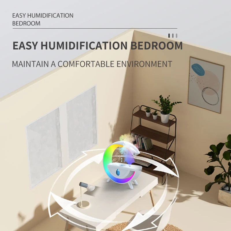 RGB Night Light Water Droplet Sprayer Anti-Gravity Air Humidifier 350ml Creative Home Office Mist Maker Diffuser Christmas Gift lighting Zimivas