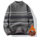 One-piece Velvet Sweater Men's Mock Neck Knitted Sweater Fashion Knitting Pullovers Men Autumn Winter Daily Casual Warm Pullover Sweaters Man Dark Gray Men Clothing Zimivas