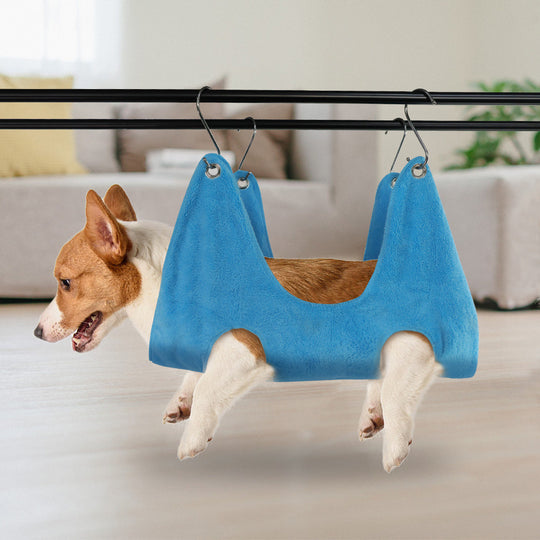 Dog Grooming Hammock, Nail Trimming Helper, Dog Grooming Harness Multifunctional Restraints, For Small Medium Large Dogs And Cats Bathing, Washing, Grooming, And Trimming Nails Blue 4 null