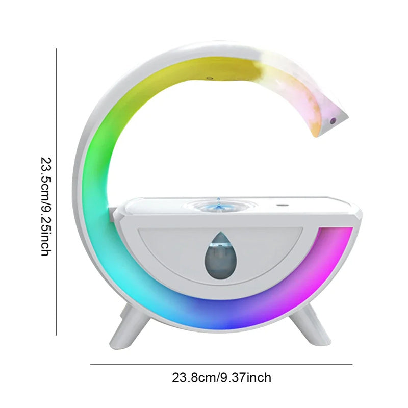 RGB Night Light Water Droplet Sprayer Anti-Gravity Air Humidifier 350ml Creative Home Office Mist Maker Diffuser Christmas Gift White USB lighting Zimivas