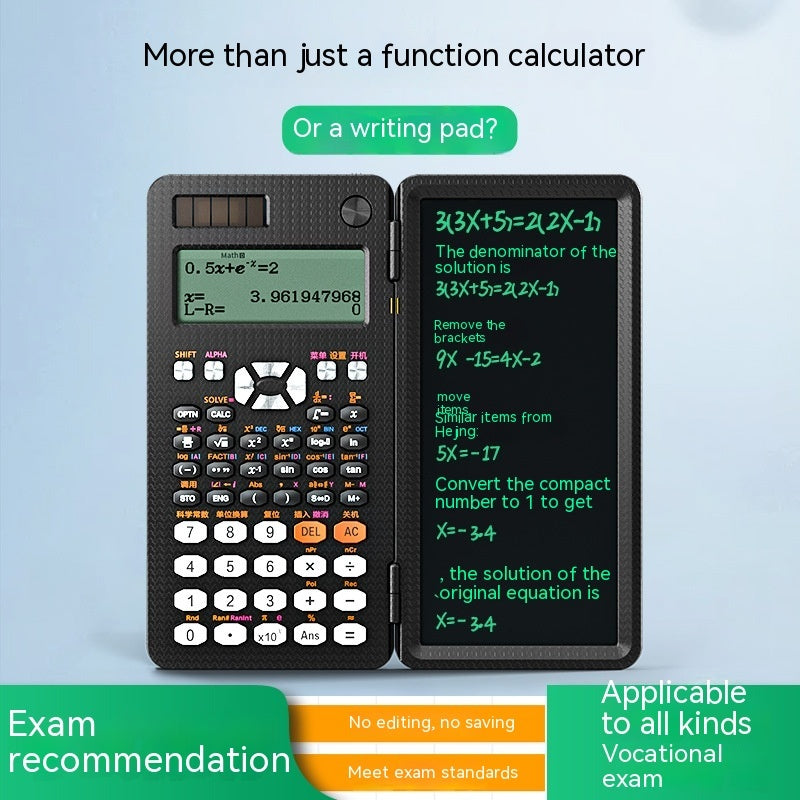 2 In 1 Foldable Scientific Calculators Handwriting Tablet Learning Function Calculator Foldable Desk Scientific Calculators Computer & office Zimivas