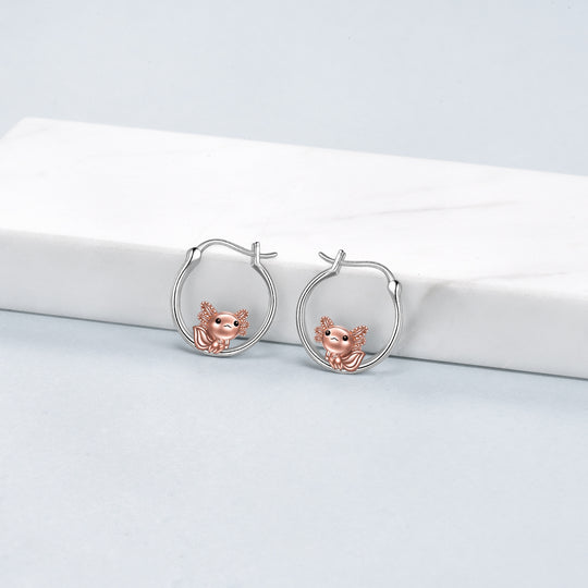 Axolotl Hoop Earrings for Women 925 Sterling Silver Axolotl Jewelry jewelry Zimivas