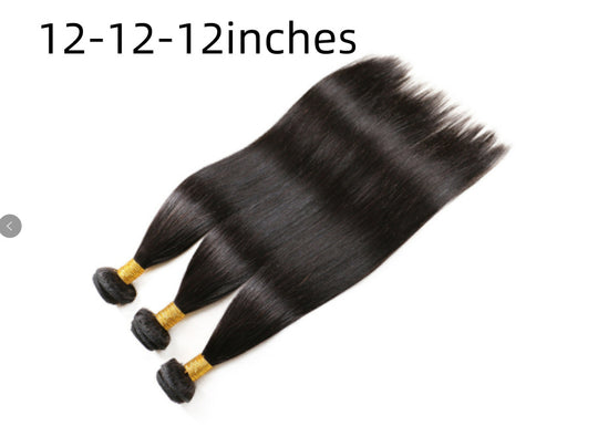 Brazilian real hair wig 12and12and12 three piece set Hair accessories Zimivas